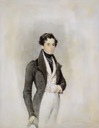 Portræt af en elegant gentleman, ca. 1825 (wc på papir)